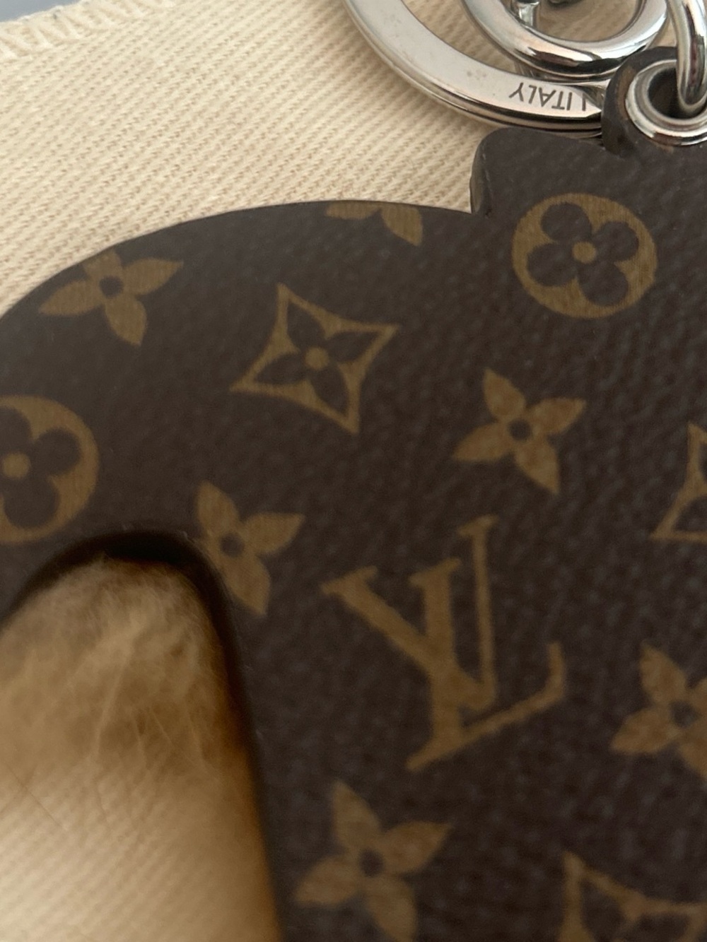 🦊MINT NEW Louis Vuitton Fox Keychain with Fur Tail - Brown/Gold - Picture 6 of 8